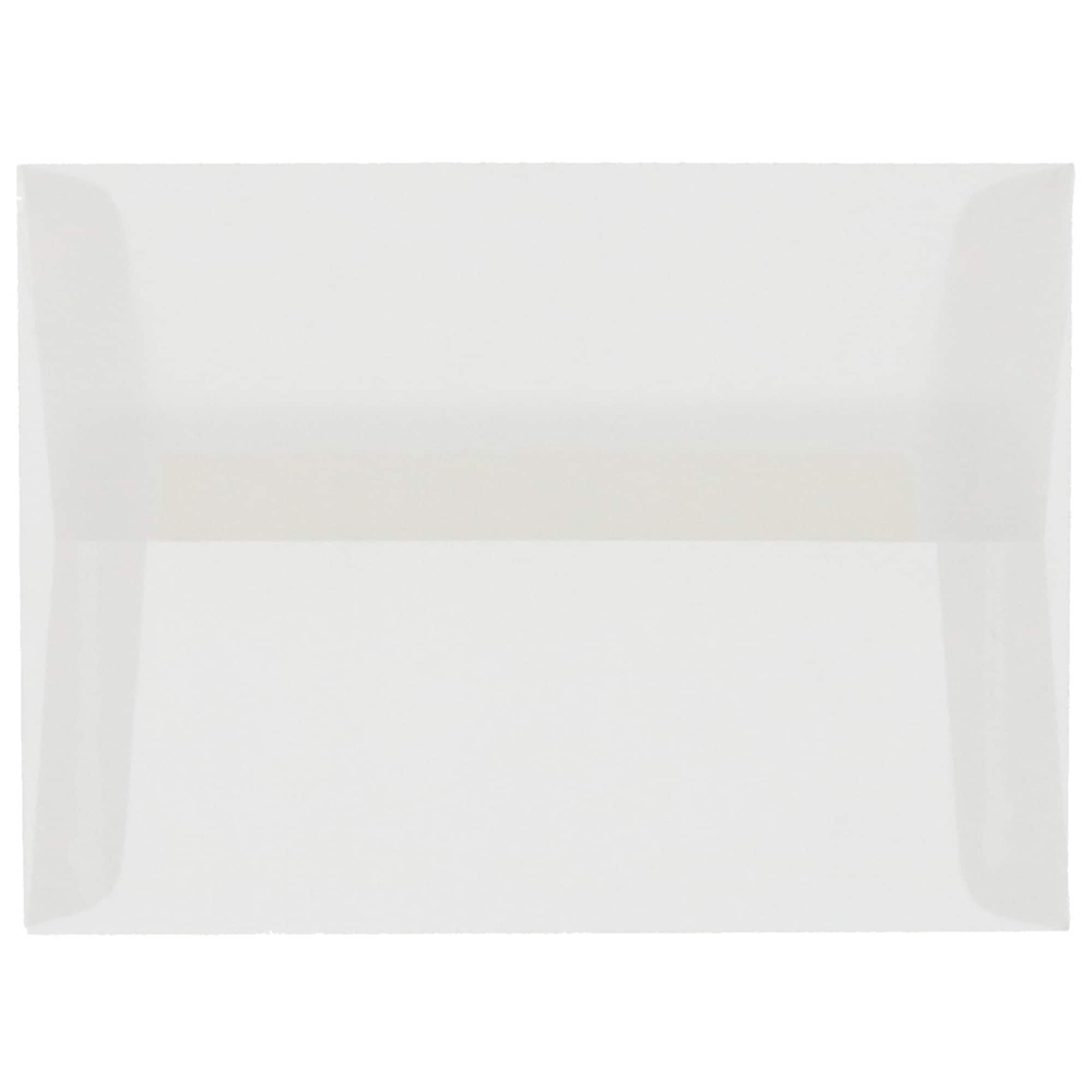 JAM Paper 5.25" x 7.25" Clear Vellum Invitation Envelopes, 25ct.